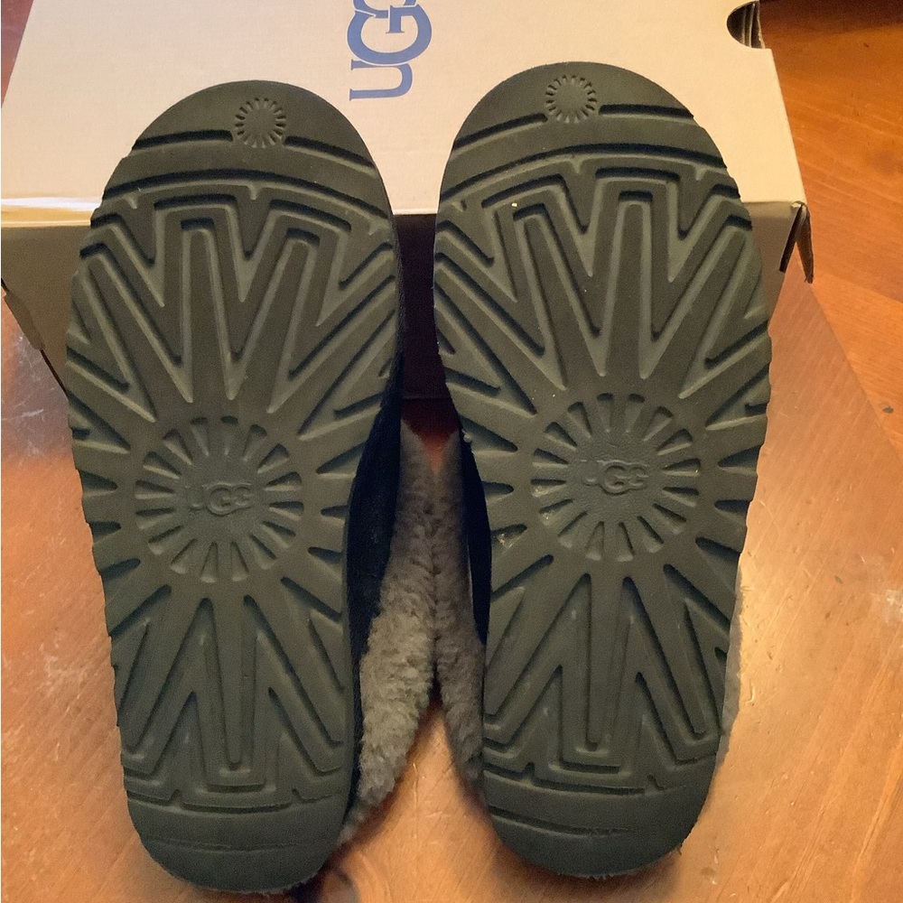 UGG WOMENS CLUGGETTE black and gray slippers - Picture 6 of 16